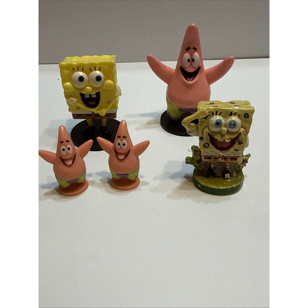 Lot 5-mixed Lot Nickelodeon SpongeBob SquarePants And Patrick Star Toy Figures